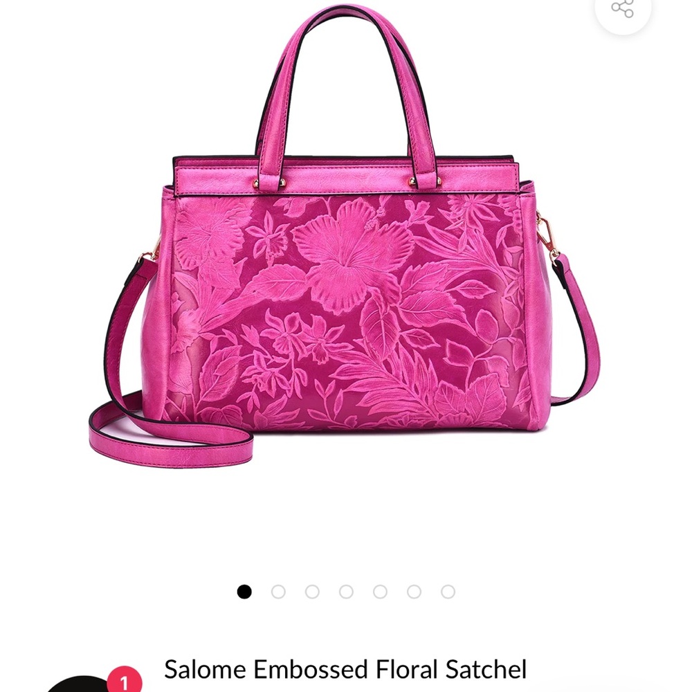 Mellow world fuchsia embossed floral purse looking to buy!